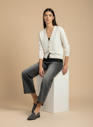 Pantalone - Pantalone denim strass - Grigio denim - VEVI