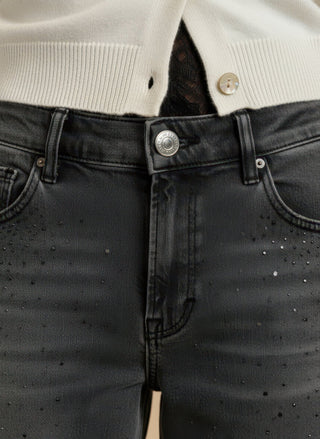 Pantalone - Pantalone denim strass - Grigio denim - VEVI