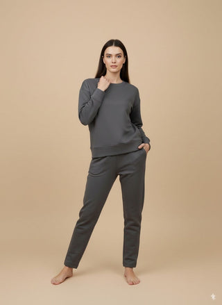 Pantalone - Pantalone elastico tasca - Grigio topo - vevi.it