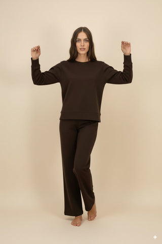 Pantalone - Pantalone elastico tasca - Marrone - vevi.it