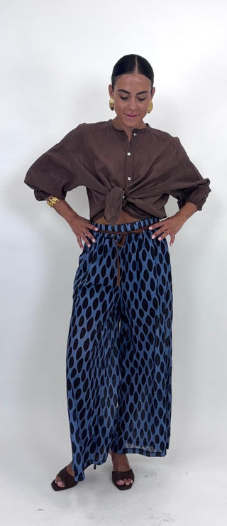 Pantalone - Pantalone fantasia mussola GFE7277-3 - Avio - VEVI