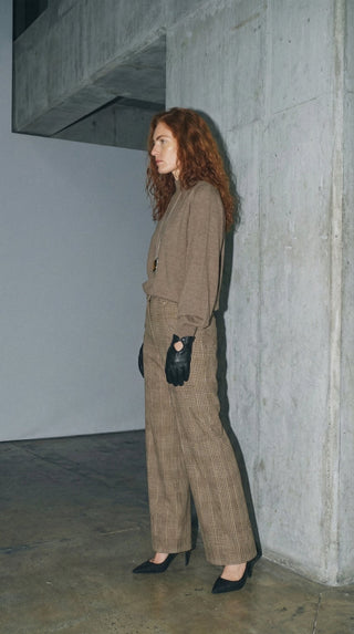 Pantalone - Pantalone galles e micropaillettes - Beige - VEVI