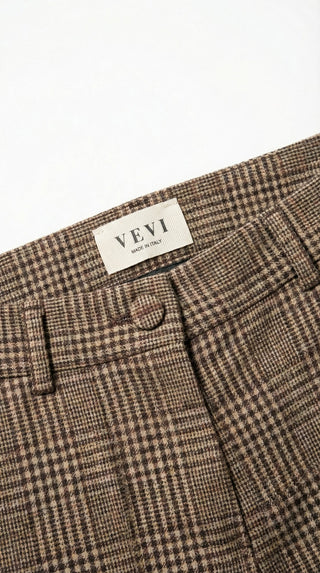 Pantalone - Pantalone galles e micropaillettes - Beige - VEVI