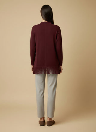 Pantalone - Pantalone in maglia coulisse - Beige melange - VEVI