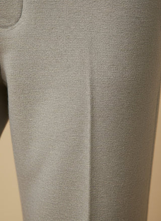 Pantalone - Pantalone in maglia coulisse - Beige melange - VEVI