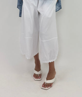 Pantalone - Pantalone largo elastici AUEZ62P - Bianco - VEVI