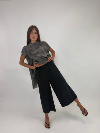 Pantalone - Pantalone largo elastici AUEZ62P - Nero - VEVI