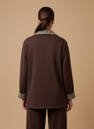 Pantalone - Pantalone palazzo felpa - Marrone - vevi.it