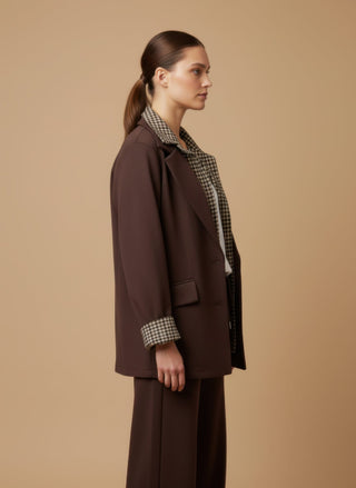 Pantalone - Pantalone palazzo felpa - Marrone - vevi.it