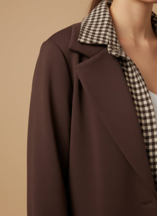 Pantalone - Pantalone palazzo felpa - Marrone - vevi.it