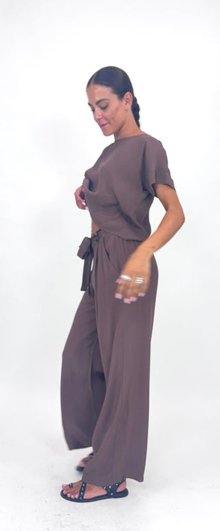 Pantalone - Pantalone palazzo fusciacca LUE531113 - Moro - VEVI
