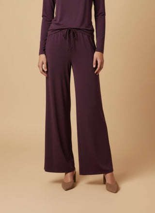 Pantalone - Pantalone palazzo laccio - Burgundy - vevi.it