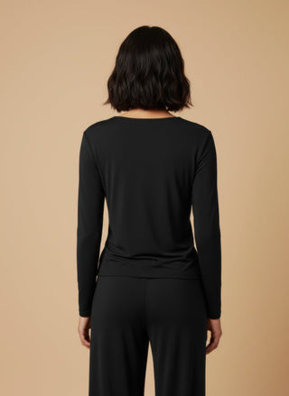 Pantalone - Pantalone palazzo laccio - Nero - vevi.it