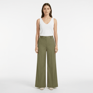 Pantalone - Pantalone palazzo LUE56749 - Verde militare - VEVI
