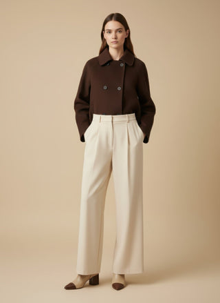 Pantalone - Pantalone palazzo pence - Burro - VEVI