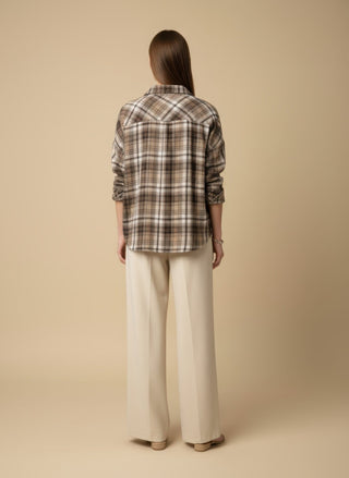 Pantalone - Pantalone palazzo pence - Burro - VEVI