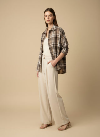 Pantalone - Pantalone palazzo pence - Burro - VEVI