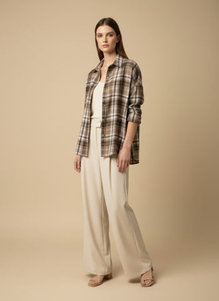 Pantalone - Pantalone palazzo pence - Burro - VEVI