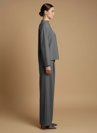 Pantalone - Pantalone palazzo pence - Grigio scuro - vevi.it