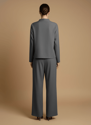 Pantalone - Pantalone palazzo pence - Grigio scuro - vevi.it