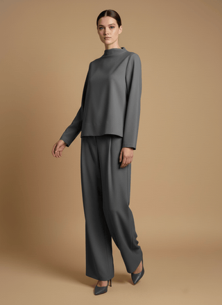 Pantalone - Pantalone palazzo pence - Grigio scuro - vevi.it