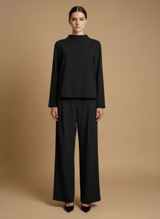 Pantalone - Pantalone palazzo pence - Nero - vevi.it