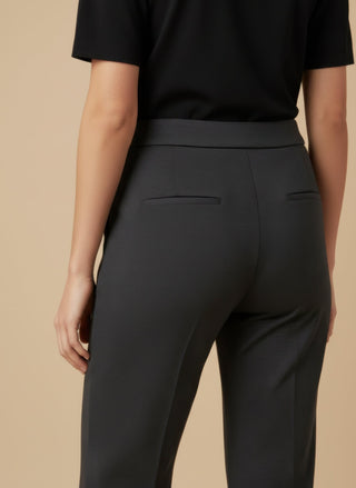 Pantalone - Pantalone palazzo punto milano - Grigio scuro melange - vevi.it