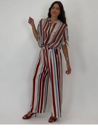 Pantalone - Pantalone palazzo riga gfe7300S - Rosso india - VEVI