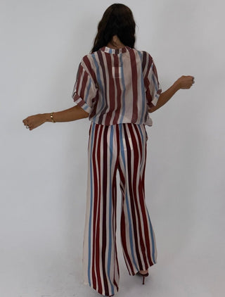 Pantalone - Pantalone palazzo riga gfe7300S - Rosso india - VEVI