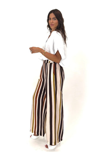 Pantalone - Pantalone palazzo riga gfe7300S - Senape - VEVI