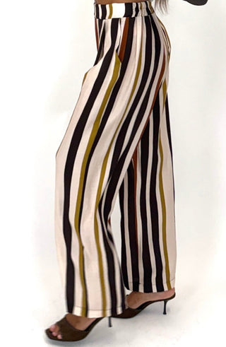 Pantalone - Pantalone palazzo riga gfe7300S - Senape - VEVI
