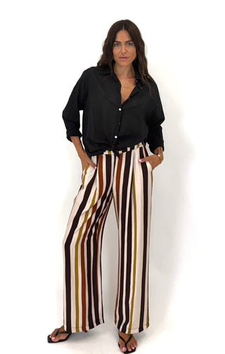 Pantalone - Pantalone palazzo riga gfe7300S - Senape - VEVI