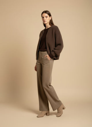 Pantalone - Pantalone palazzo velluto - Blu - VEVI