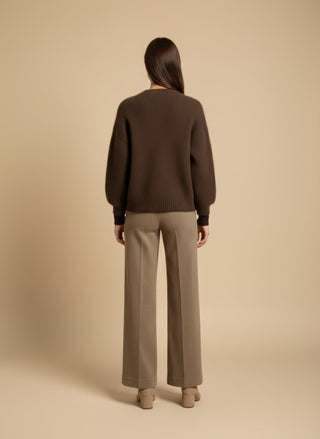 Pantalone - Pantalone palazzo velluto - Blu - VEVI