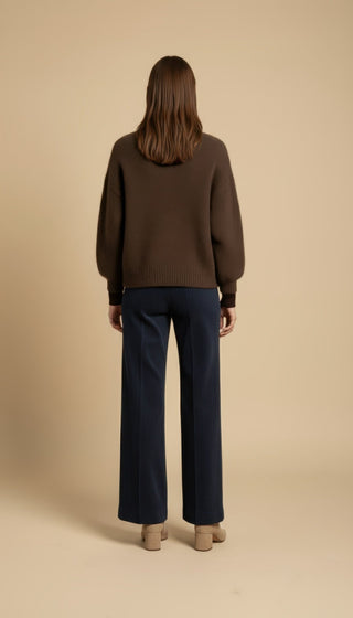 Pantalone - Pantalone palazzo velluto - Blu - VEVI