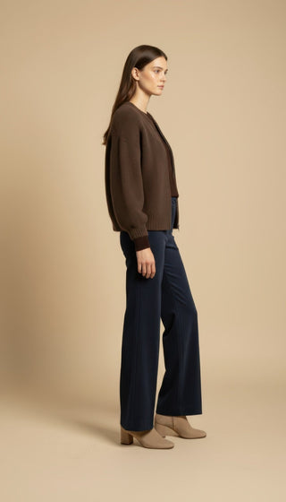 Pantalone - Pantalone palazzo velluto - Blu - VEVI