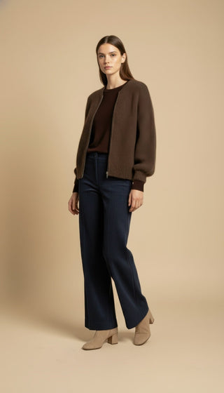 Pantalone - Pantalone palazzo velluto - Blu - VEVI