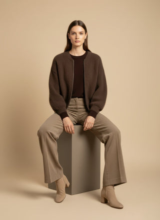 Pantalone - Pantalone palazzo velluto - Blu - VEVI