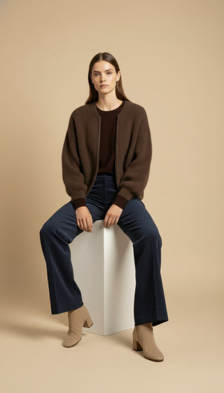 Pantalone - Pantalone palazzo velluto - Blu - VEVI