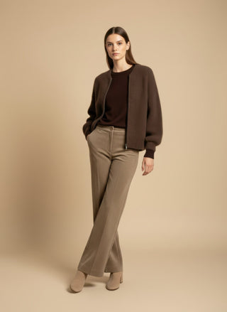 Pantalone - Pantalone palazzo velluto - Blu - VEVI