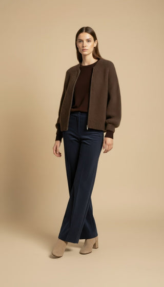 Pantalone - Pantalone palazzo velluto - Blu - VEVI