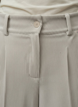 Giacca - Pantalone palazzo velluto - Burro - VEVI