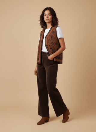 Pantalone - Pantalone palazzo velluto - Moro - vevi.it