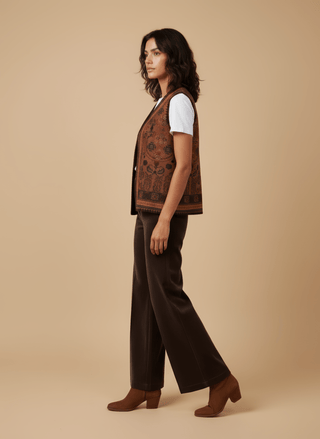 Pantalone - Pantalone palazzo velluto - Moro - vevi.it