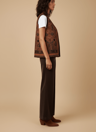 Pantalone - Pantalone palazzo velluto - Moro - vevi.it