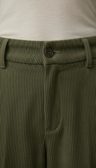 Giacca - Pantalone palazzo velluto - Verde - VEVI