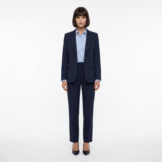 Pantalone - Pantalone sigaretta punto milano CVE28 - 26 - Blu - VEVI