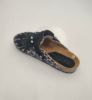 Scarpe - Sabot cavallino giraffa frange GRE004 - Moro - VEVI