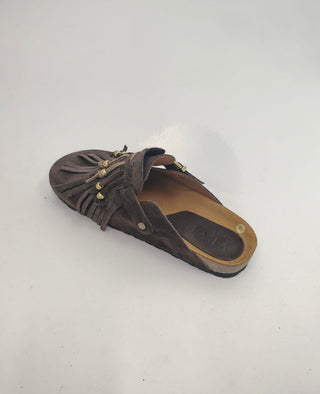 Scarpe - Sabot frange vera pelle GRE002 - Moro - VEVI