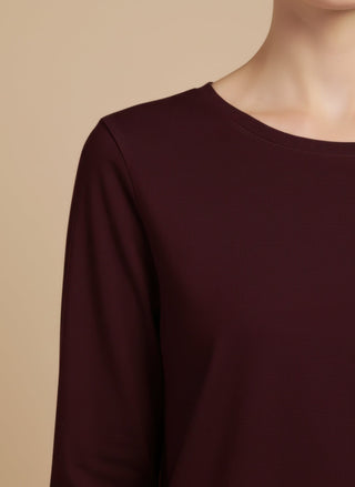 T-shirt - T-shirt m/l basic cotone - Bordeaux - vevi.it